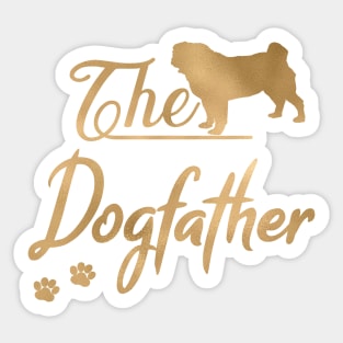 The Pug Dogfather Sticker